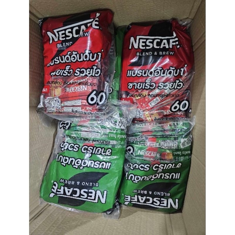เนสกาแฟ3อิน1Nescafe(แพ็ค60ซอง )กาแฟสำเร็จรูป