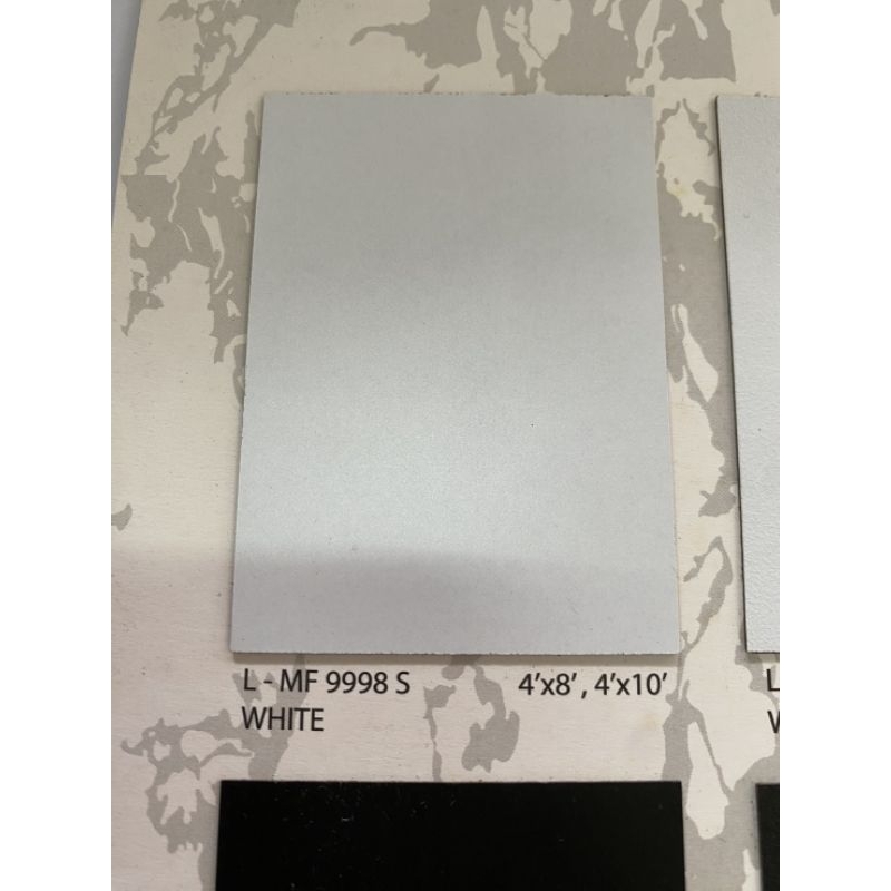 2.) แผ่นลามิเนตโฟเมก้า สีขาวผิวเรียบด้าน MF 9998 ขนาด 80x120 ซม.(แผ่นตัดแบ่ง)​