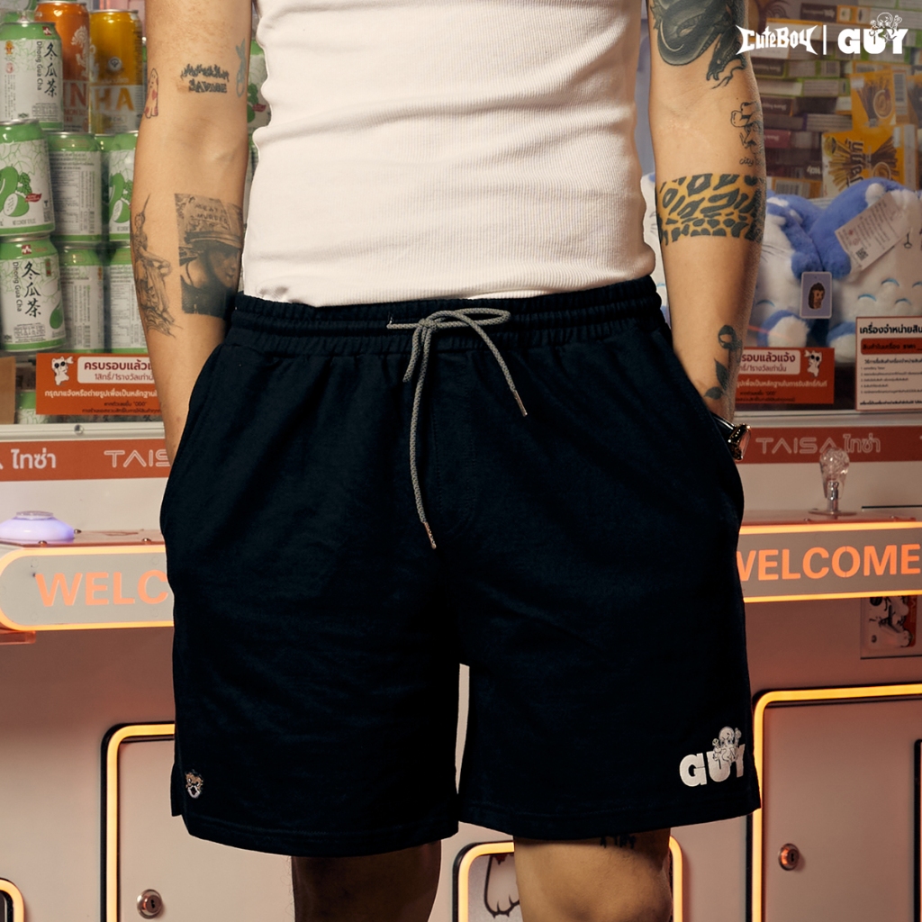 กายหงิด x CuteBoy [Black] Shorts กางเกงขาสั้น สีดำ