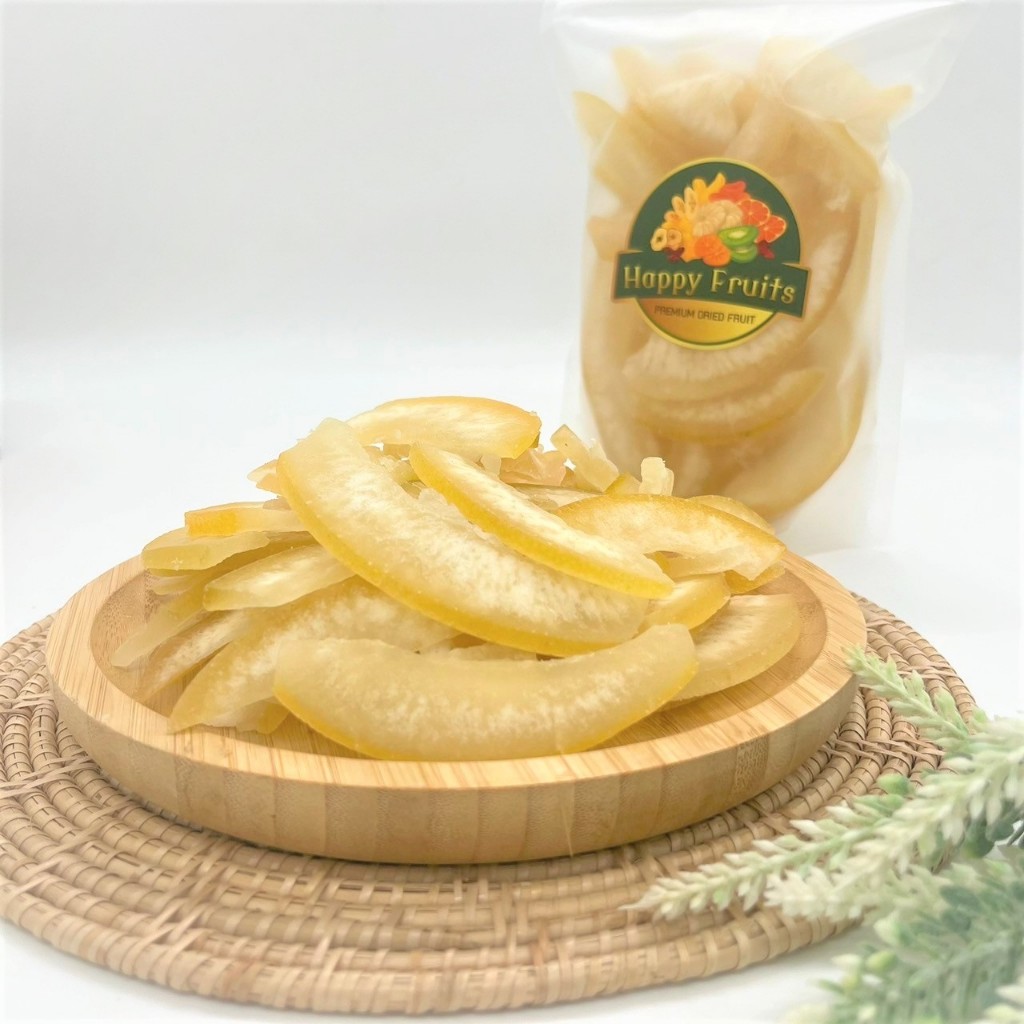Dried Pomelo peel เปลือกส้มโออบแห้ง สีธรรมชาติ พร้อมทาน คัดสรรวัตถุดิบคุณภาพดี เกรด A By Happy Fruits
