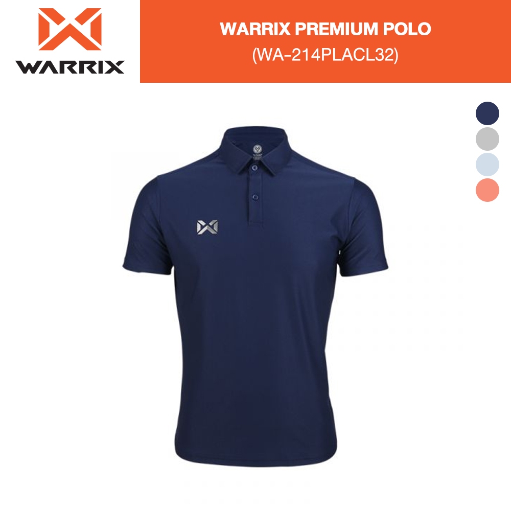 เสื้อกอล์ฟ Warrix Premium Polo ใส่ได้ทั้งหญิงและชาย (WA-214PLACL32)