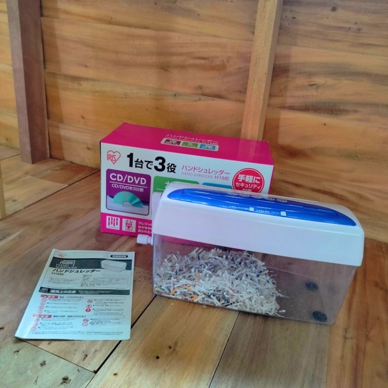 เครื่องตัดกระดาษ A4.เครื่องฝอยกระดาษ 📃เครื่องทำลายเอกสารญี่ปุ่น🇯🇵  IRIS OHYAMA 💳ตัดบัตรเครดิต ตัดแผ่