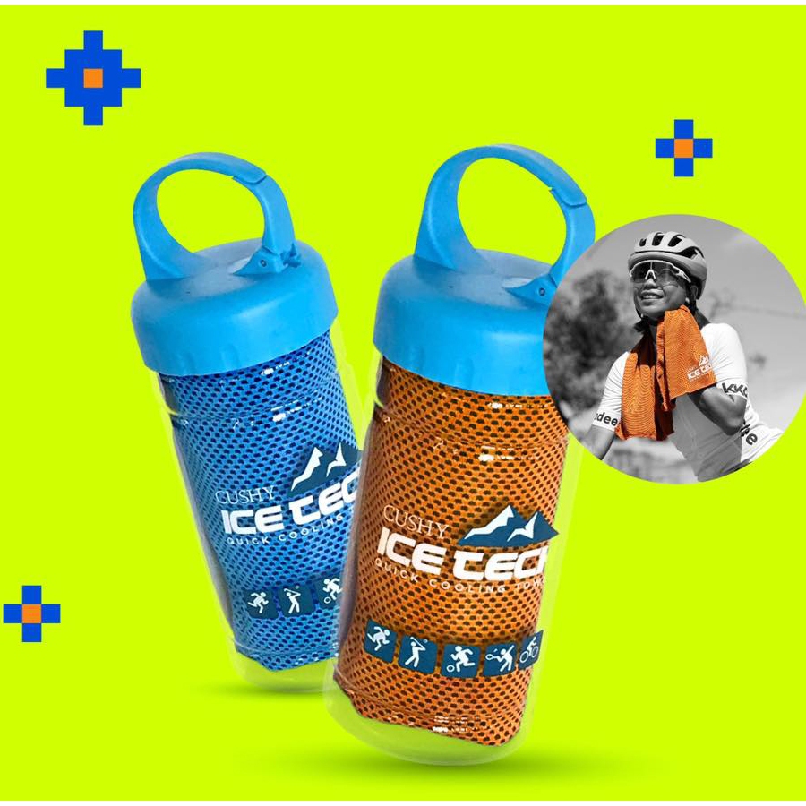 CUSHY Ice Tech ผ้าเย็น ผ้าอเนกประสงค์ ใช้ดีมาก นวัตกรรมใหม่ล่าสุด ชุบน้ำเปล่าก็เย็น เหมาะสำหรับคลายร้อนในทุกกิจกรรม 6 สี