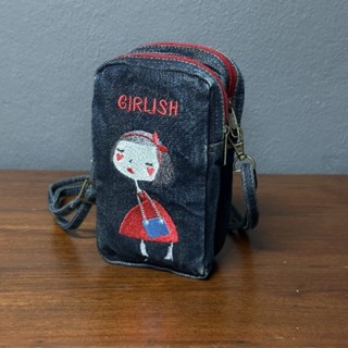 AEIOU No.264 กระเป๋ายีนส์สะพายข้าง Girlish ทรงโฟน รุ่นตุ๊กตา…
