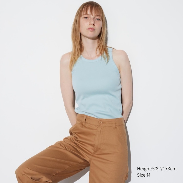 UNIQLO ของแท้ เสื้อแขนกุด/เสื้อสายเดี่ยว เสริมบรา