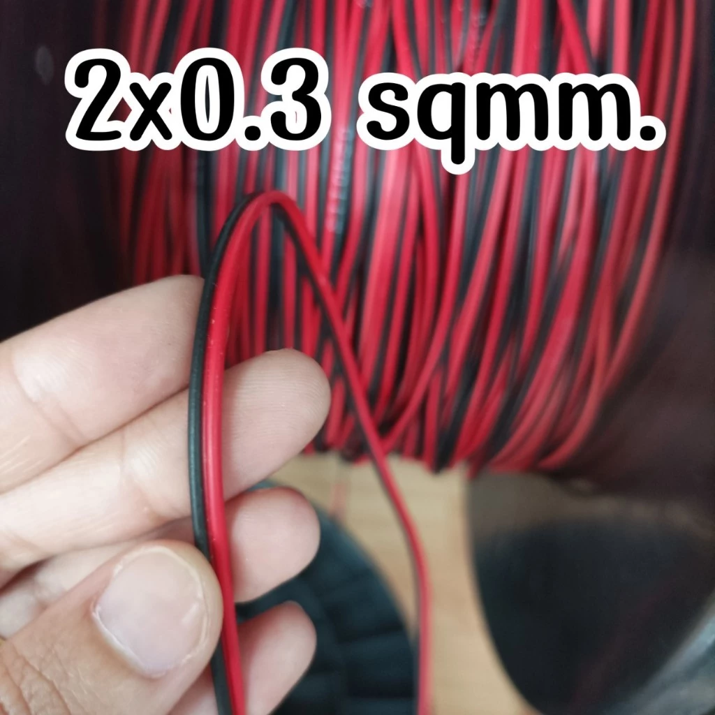 สายไฟคู่ ดำแดง ขนาด 2 x 0.3/0.75/1/1.5/2.5 Sqmm. สายไฟ อะลูมิเนียมเคลือบทองแดง หุ้มฉนวน thumbnail 6
