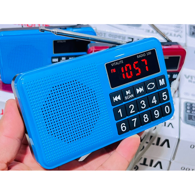 ลำโพงวิทยุ FM / USB MP3  รุ่นแบตเตอรรี่โครตทน ของใหม่แกะกล่อง เสียงดีมาก เปิดฟังยาวๆ ฟังเพลง ฟังธรรมะ บทสวดมนต์