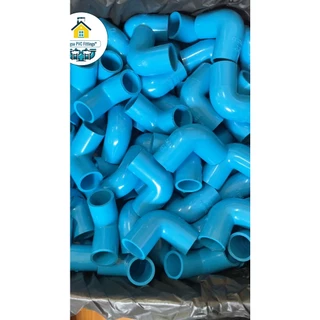 PVC(100 ตัว)ข้องอ 90 องศา ขนาด 1/2 นิ้ว หรือ 4 หุน ใช้สวมท่อ PVC ฟ้า มาตรฐานทั่วไป พร้อมส่ง