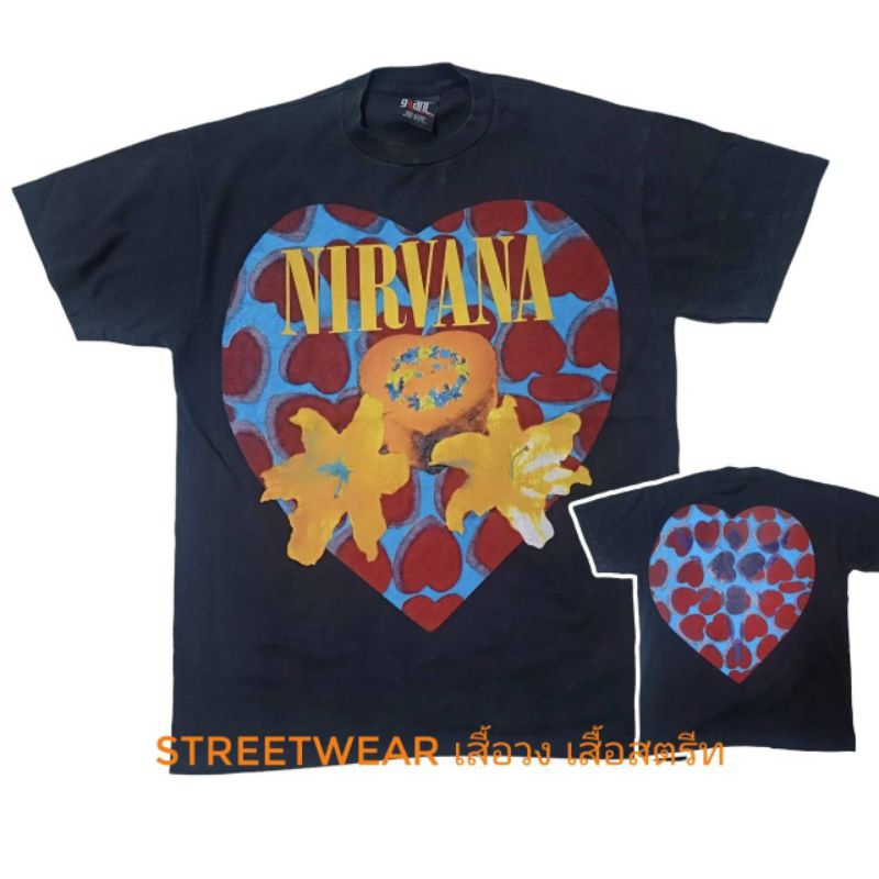เสื้อยืด Nirvana เสื้อฟอกเฟด