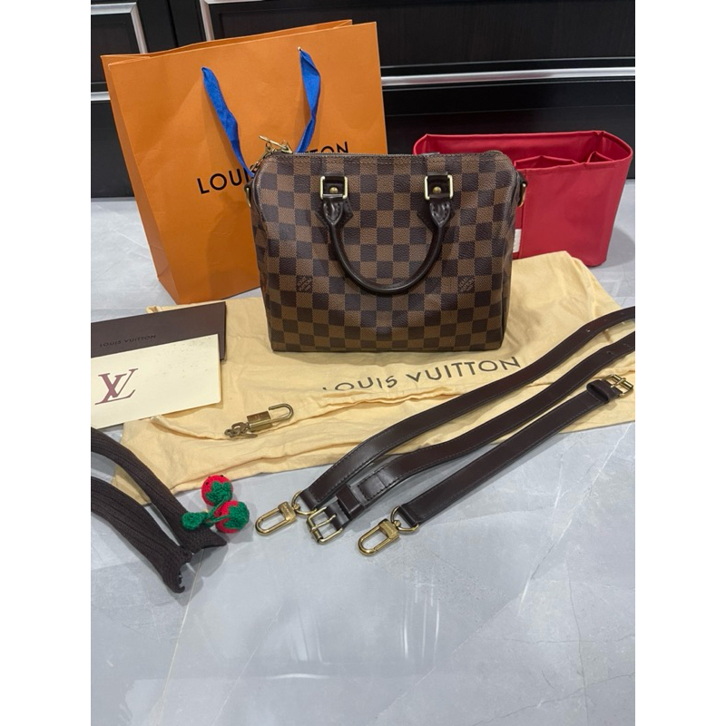lv speedy25 มือสอง ปี 16 หลุยส์สปิดี้ 25 มีสายสองท่อน