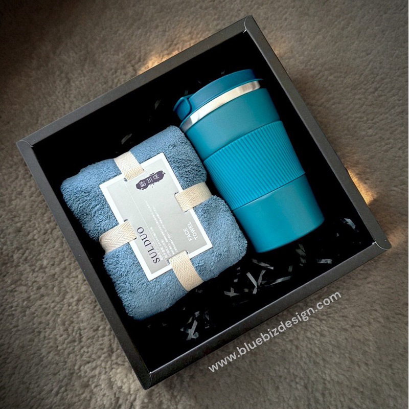 (L3) Gift set แก้ว สแตนเลส และ ผ้า ของขวัญ รับไหว้ แจกพนักงาน