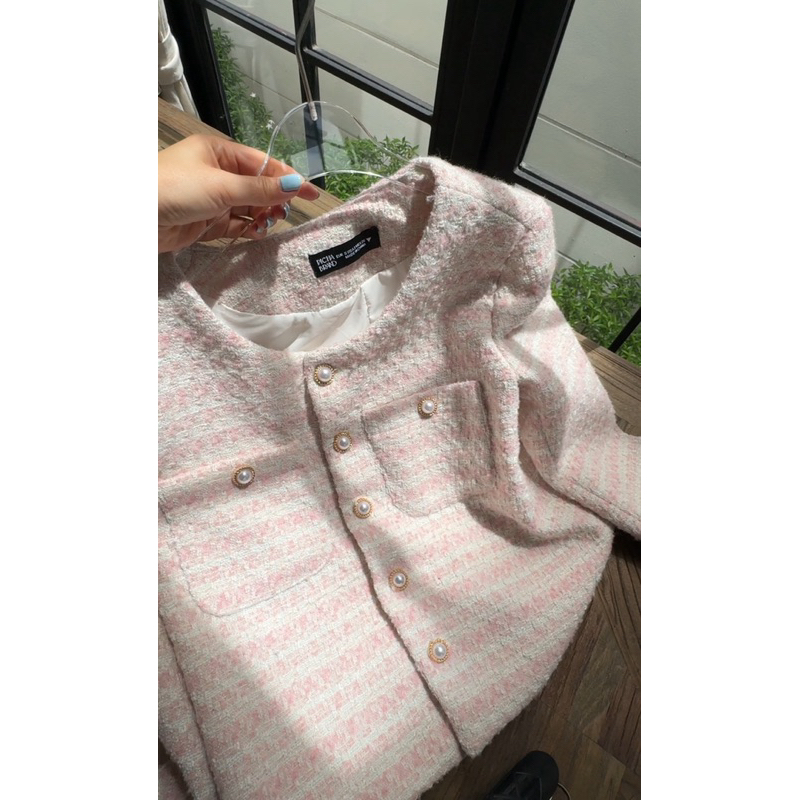 NEW TWEED PASTEL BLAZER SUIT