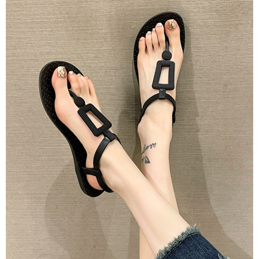 (พร้อมส่งในไทย) รองเท้าแฟชั่น รองเท้าแตะรัดส้น หูหนีบ รองเท้าสไตล์เกาหลี เบอร์36-40 NO.187