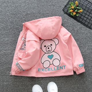 เสื้อเด็กผู้หญิง สีชมพูลายหมี ไซส์ 100-150 ใส่ได้หลายโอกาส ร…