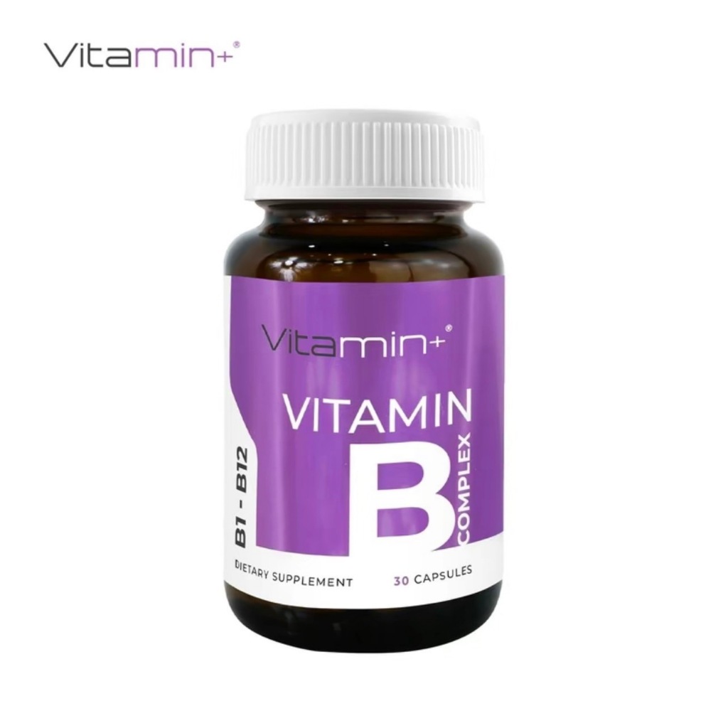 วิตามินบีรวม Vitamin B วิตามินบี Vitamin B Complex Vitamin B B3 B5 B6 B7 B9 B12  (ขวดม่วง)