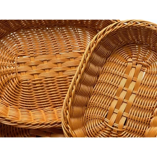 Forward ตะกร้าหวาย ถาดสาน ทรงวงรี วัสดุหวายเทียม มีให้เลือก3ขนาด rattan basket รหัสสินค้า RA-JY24-117/119