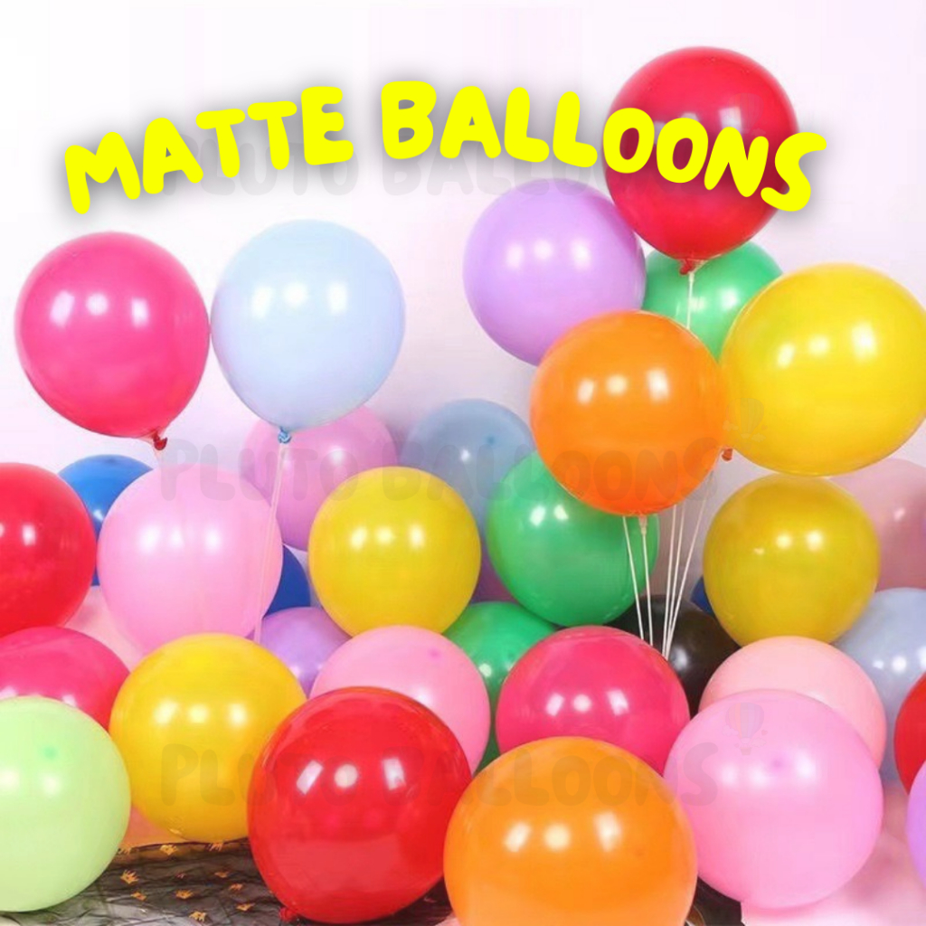 ❤️ ลูกโป่งเนื้อแมท เนื้อหนาไม่แตกง่าย 12 นิ้ว ❤️ แพค 10 ใบ