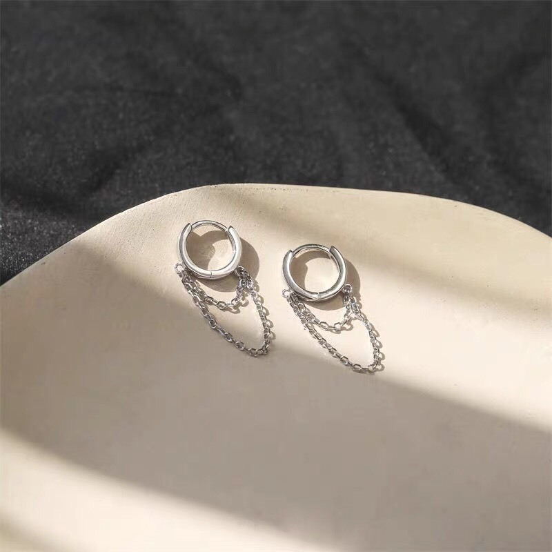 earika.earrings - cross collection รวมต่างหูไม้กางเขน/สายโซ่ก้านเงินแท้ชุบทองคำขาว ผิวแพ้ง่ายใส่ได้ - รูปที่ 7