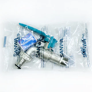 ก๊อกสนาม SANWA ล็อคกุญแจ 4 หุน (1/2 นิ้ว) แถมฟรีแม่กุญแจ 20 มม. ก็อกบอลสนาม พร้อมที่ล็อคกุญแจ+กุญแจ