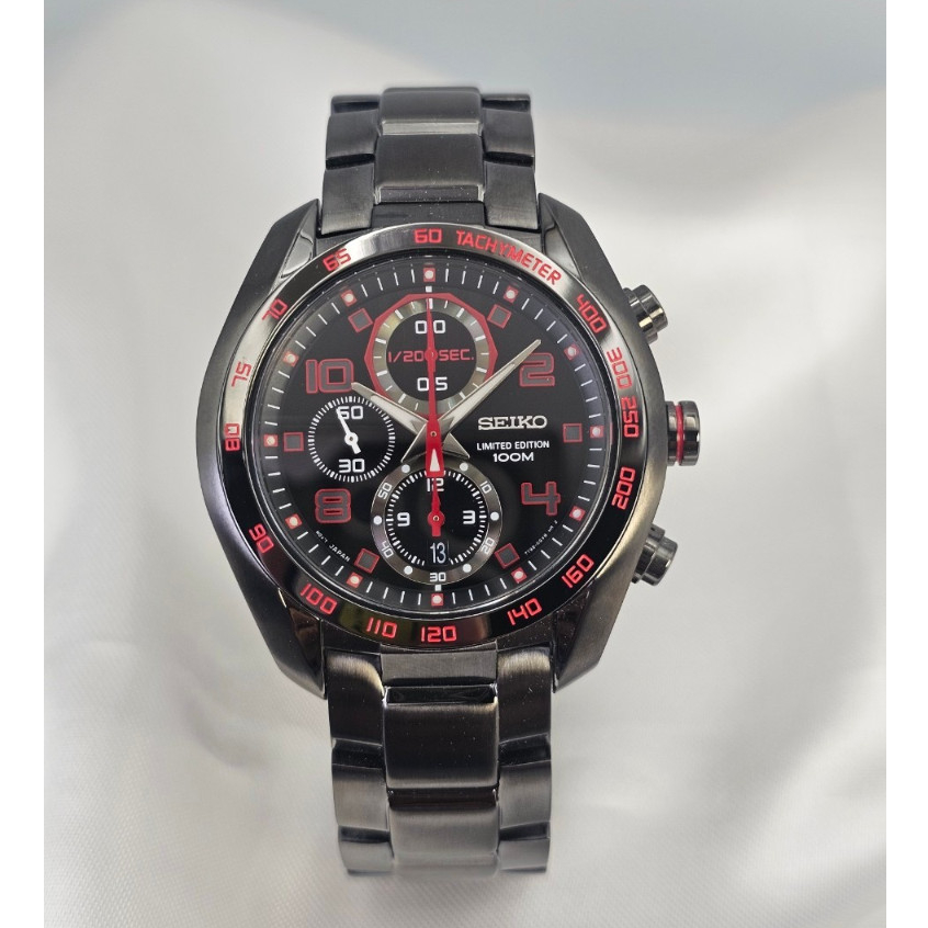 นาฬิกาผู้ชาย SEIKO  รุ่น SNDD41P1 Chronograph * Limited Edition * (รมดำ) สินค้าแท้  ประกันไซโก้