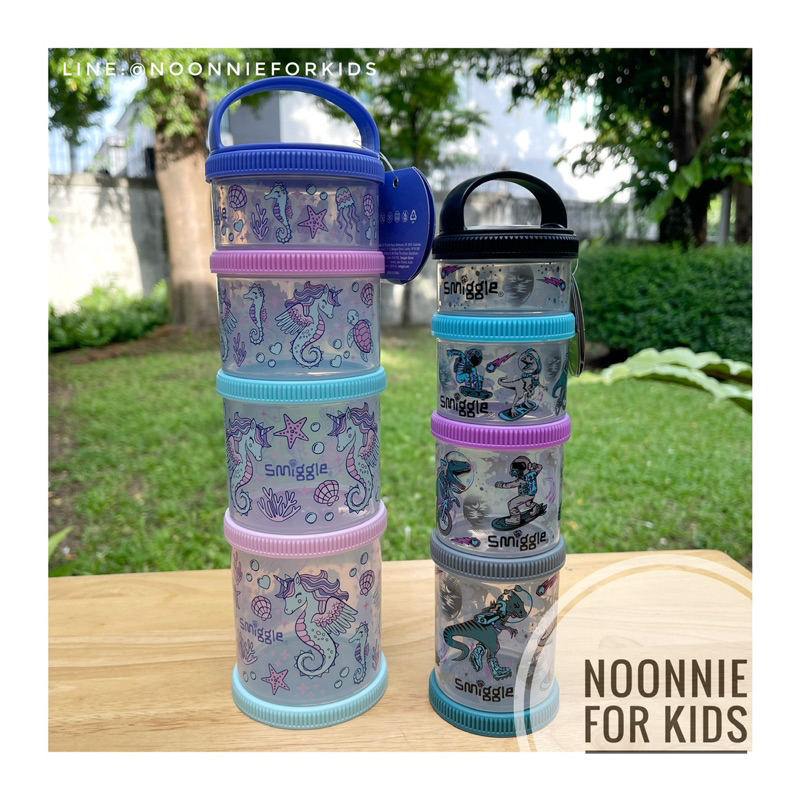 กล่องใส่อาหารว่าง 4 ชั้น Smiggle Snack N’ Stack x4 containers