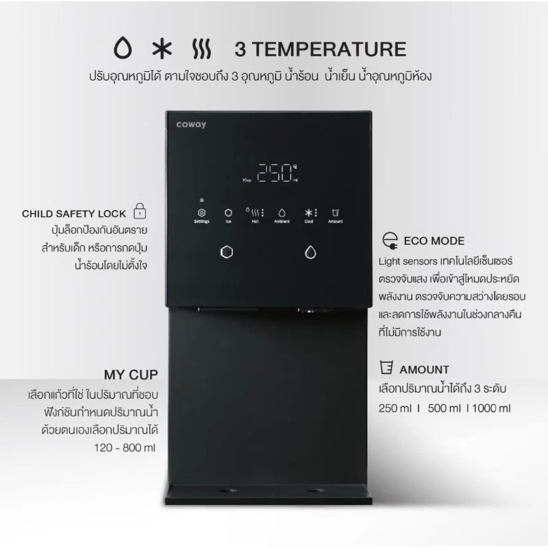 เครื่องกรองน้ำ Coway รุ่น My Ice 3 อุณหภูมิ thumbnail 7