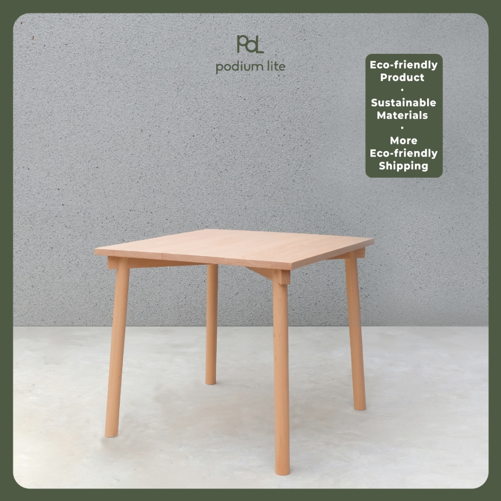 Podium lite | โต๊ะทานอาหารไม้จริง ถอดประกอบได้ รุ่น Plus Table (750 mm.)