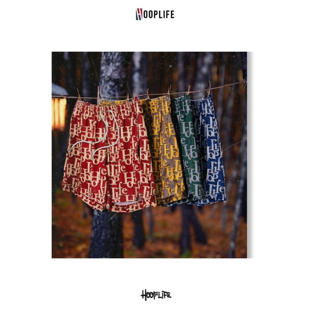 กางเกงขาสั้น แนวสตรีท บาสเก็ตบอล HoopLife ” Muggle ” Monogram Mesh Shorts