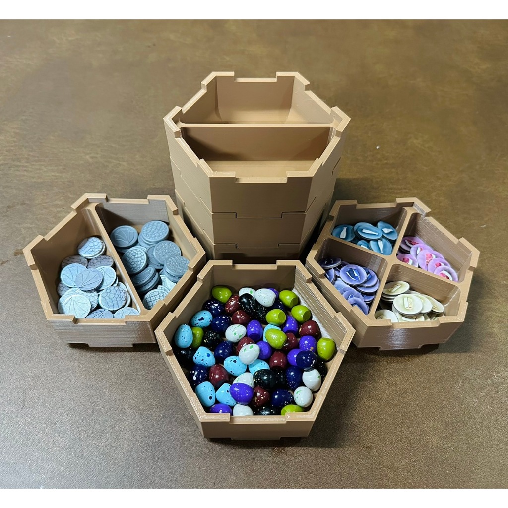 [Plastic] Stackable Resource Tray for Board Game/ Tabletop Games - ชุดถาดใส่โทเค่น