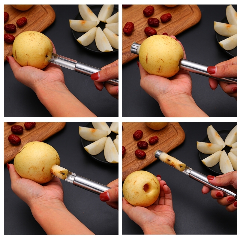 สแตนเลสพุทรา corer, apple และ pear corer, ผลไม้ในครัวเรือน core corer เครื่องมือ