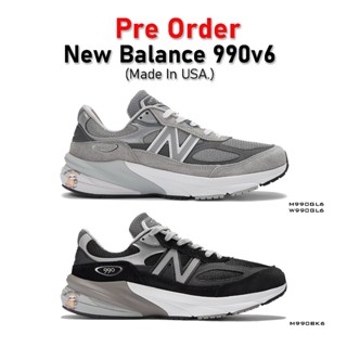 {wรีออเดอร์} New Balance 990V6 Made in USA Grey / Black รองเ…