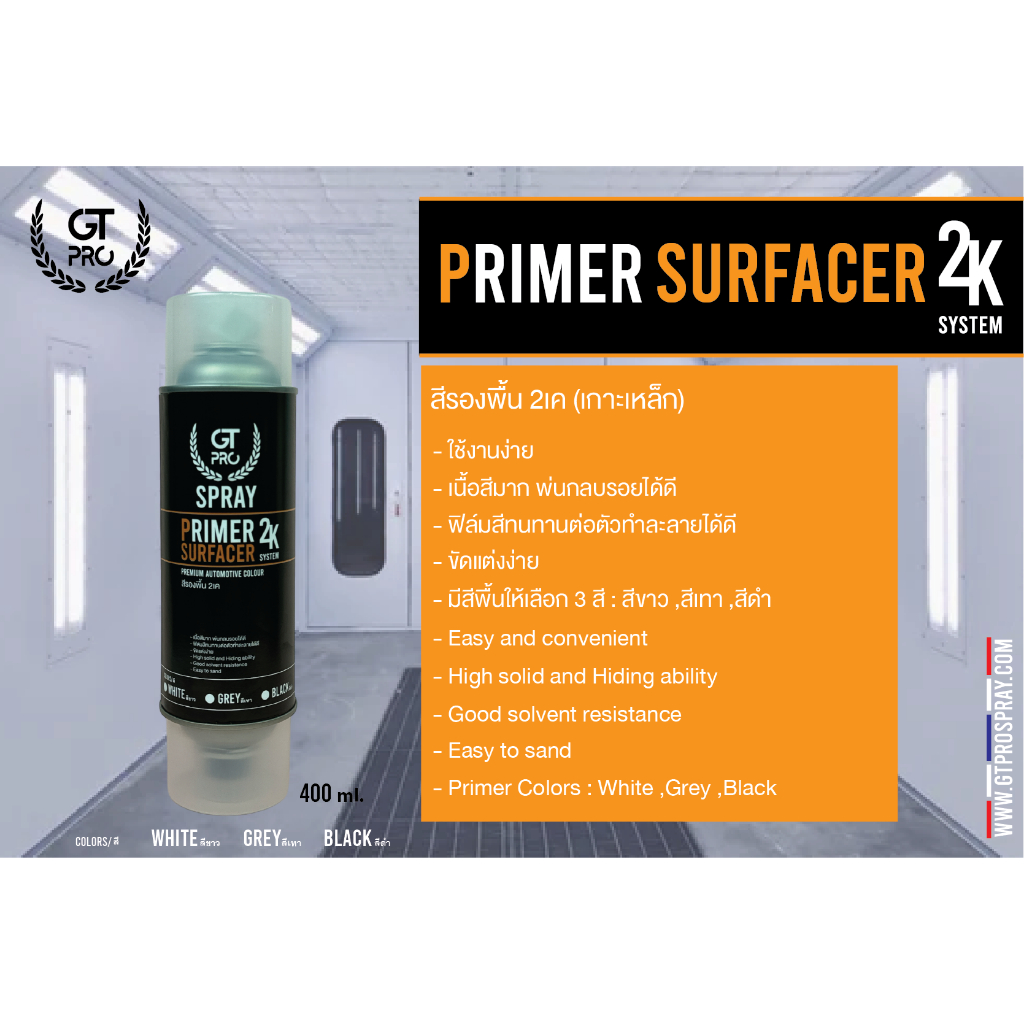 สีรองพื้น Primer Surfacer 2K System (official)