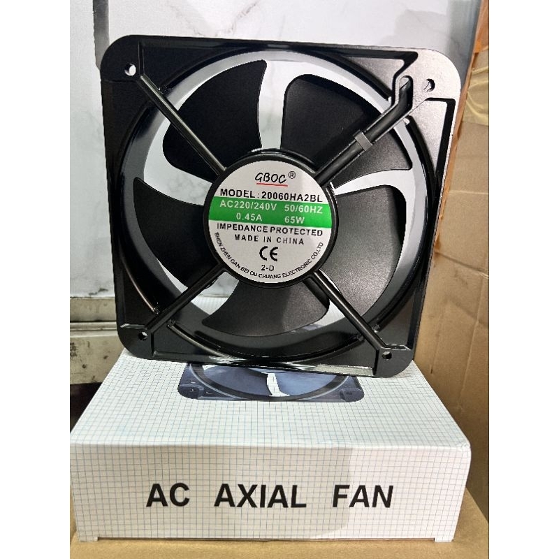 พัดลม 8นิ้ว 200*200*60มม MODEL:20060HA2BL
AC220/240V
50/60HZ
0.45A
65W
