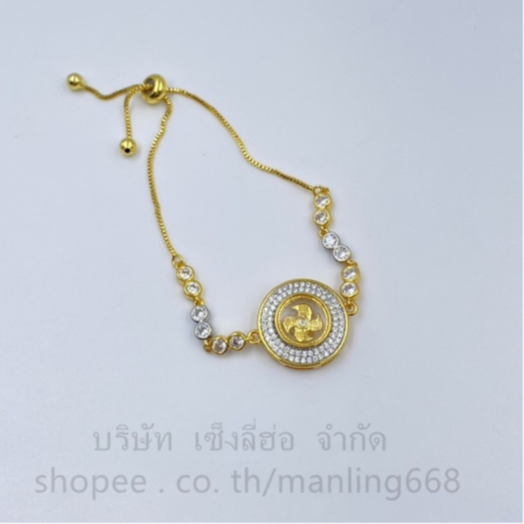 สร้อยข้อมือสองกษัตรย์กังหัน เพชร สี24k กำไล เสริมโชคลาภ เงินทอง ปลุกเสกแล้วฟรีสาย มีให้เลือกหลายแบบ ราคา ถูกที่สุด ดีลบีเคเค แกลเลอรีภาพที่ 8