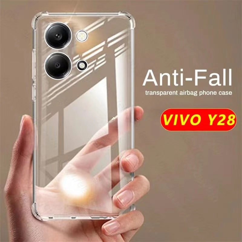Vivo Y28S 5G/Y28 4G/Y28 5G/Y100 5G/Vivo Y18/Vivo Y03ตรงรุ่น(ส่งในไทย)เคสTPUใสกันกระแทกแบบคลุมกล้องVi