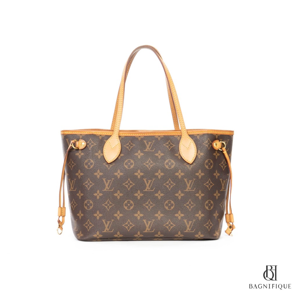 L V NEVERFULL PM BROWN MONOGRAM CANVAS GHW