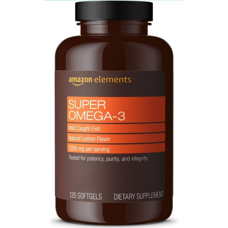 💥พร้อมส่ง💥Super Omega-3 with Natural Lemon Flavor, 120 Softgels