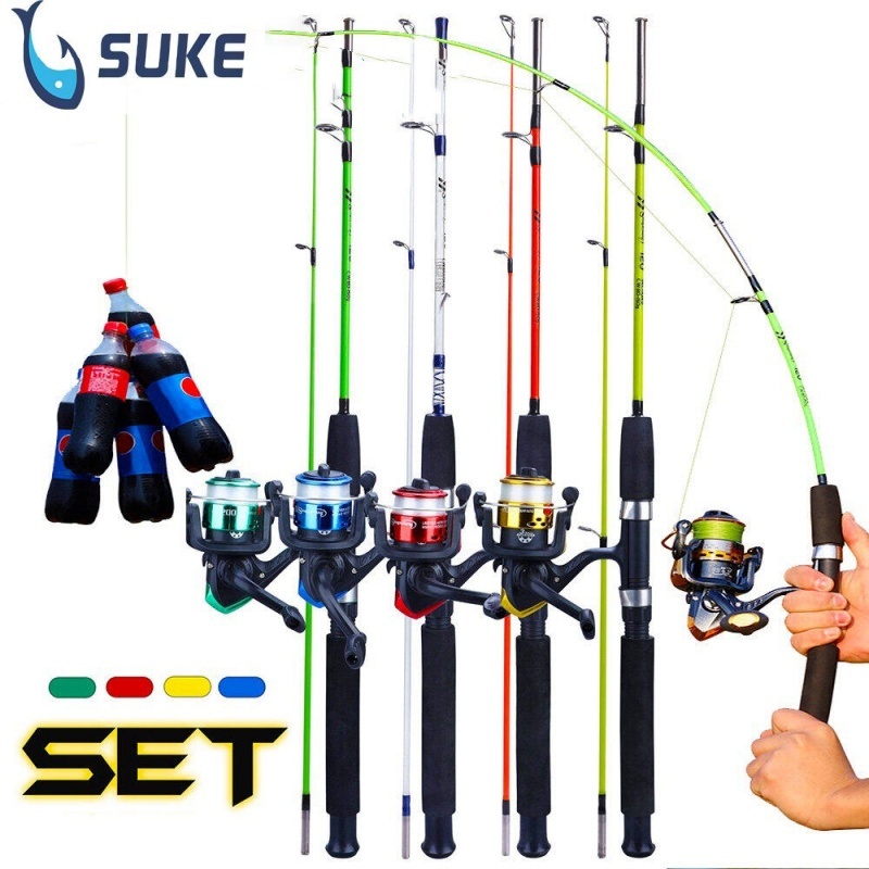 1.2M/1.5M รอกล้อหมุน 5.2:1 3BB แบบซ้ายและขวา สําหรับตกปลา คันเบ็ดครบชุด คันเบ็ดและรอกตกปลาชุดตกปลาน้ำจืด/น้ำเค็ม ชุ