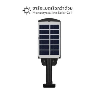 LAMPTAN โคมไฟถนนพลังงานแสงอาทิตย์ขนาดเล็ก LED SOLAR STREETLIGHT MINI 50W แสงขาว กันน้ำระดับ IP65 พร้อมเซนเซอร์จับความสว่