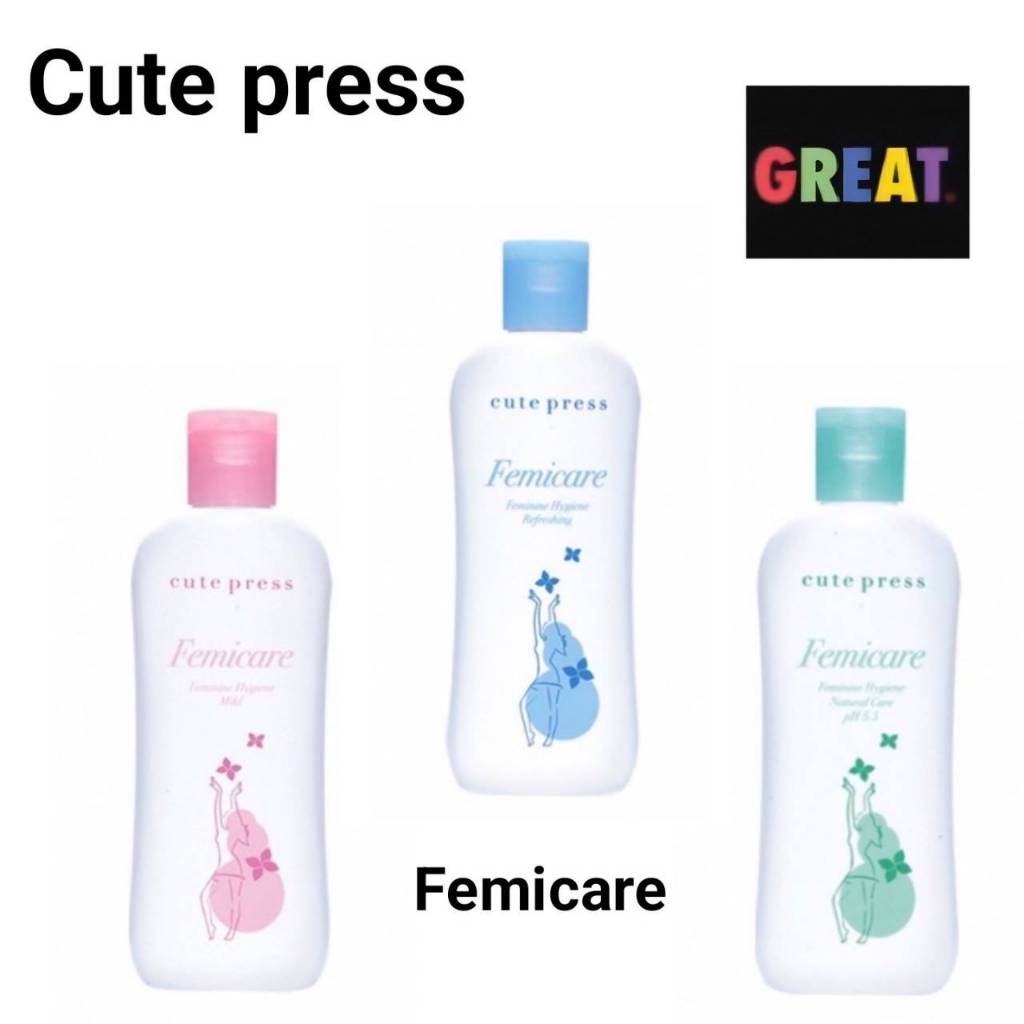 น้ำยาอนามัย Cute Press Femicare Feminine Hygiene Mild ขนาด 100 ml ผลิตภัณฑ์ ทำความสะอาดจุดซ่อนเร้น
