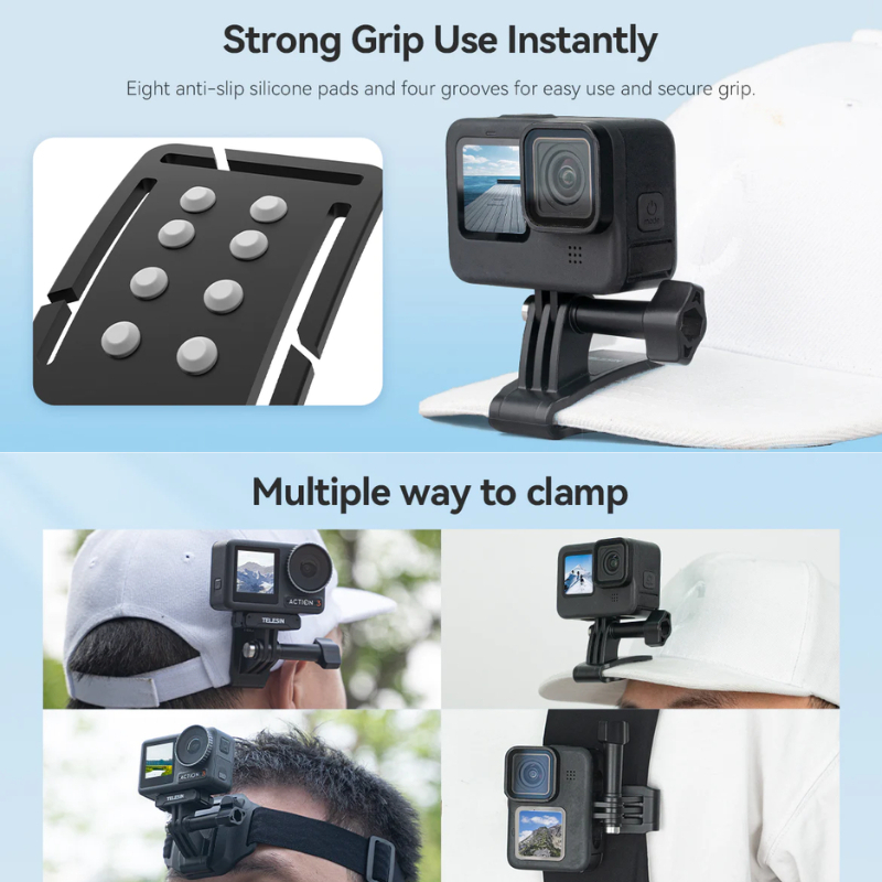 Telesin 2-in-1 Quick Release Head Strap & Cap Clip for Action Camera