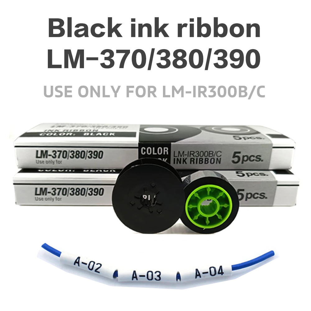 5Pcs Max INK RIBBON LM-IR300B compatible MAX LETATWIN Cable ID Printer Electronic Lettering Machine LM-370E LM-380A