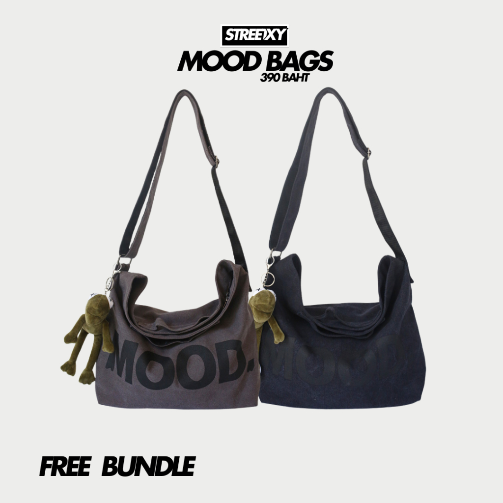 STREETXY กระเป๋าสะพายข้าง MOOD BAG แถมพวงกุญแจตุ๊กตา