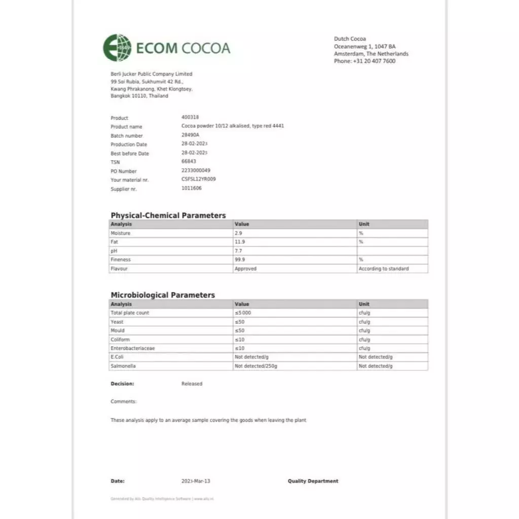 Protein Isolate KCM Soy  รสช้อคโกแลต  (1 ซอง 900 กรัม) โกโก้นำเข้าจากเนเธอร์แลนด์(Dutch Cocoa) thumbnail 3