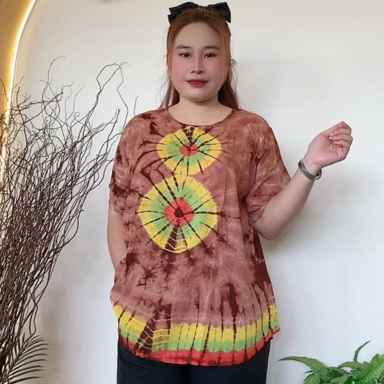 เสื้อคอกลมแขนสั้น อก 48/52 ผ้าแบมเบิตสปัน คละลาย thumbnail 5