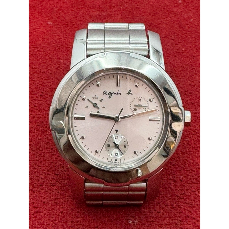 Again b Quartz ตัวเรือนสเตนเลส นาฬิกาผู้หญิง มือสองของแท้