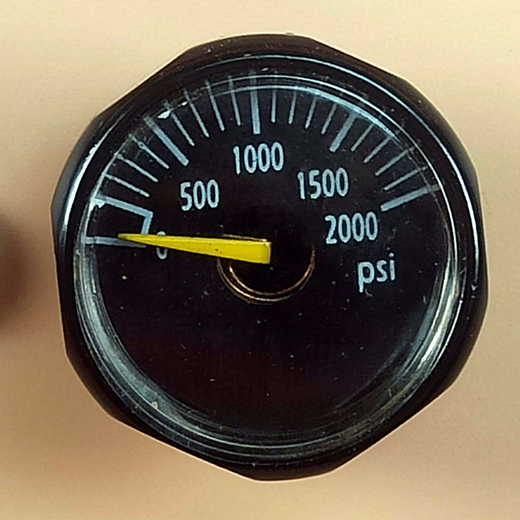 เกจ 2000 PSI หน้าดำ หน้าเกจ 25 มิล เกลียว M10x1 M8x1 ฟรี ซุปเปอร์รีน
