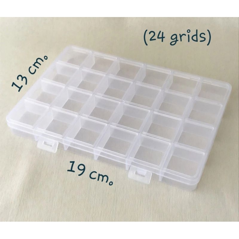 💥พร้อมส่ง‼️🇹🇭 กล่องใส่ลูกปัด กล่องใส่เครื่องประดับ 1/3/10/12/24 ช่อง กล่องเก็บเครื่องประดับ กล่องพลาสติกจัดระเบียบ กล่อง
