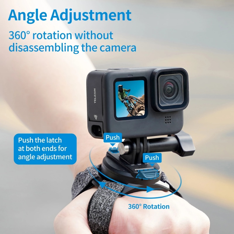 Telesin Wrist Strap - Upgrated Version 360 degree rotary สำหรับ GOPROทุกรุ่น,DJI Action 5Pro/4/3,Insta360