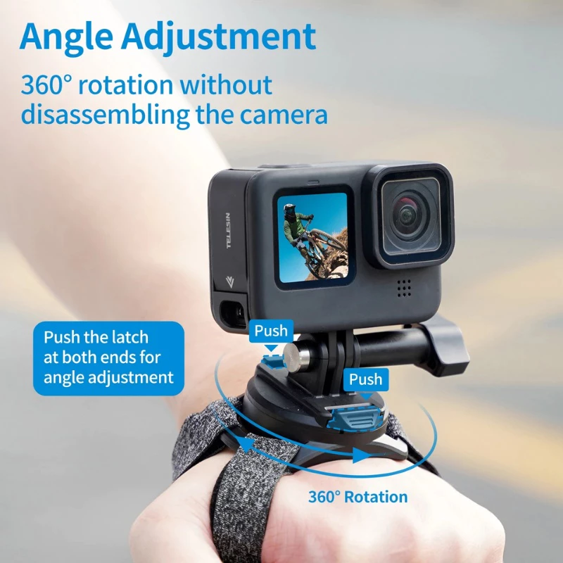 Telesin GoPro / DJI / Insta360 Wrist Strap 360 Degree Rotary (GP-WFS-221) thumbnail 5